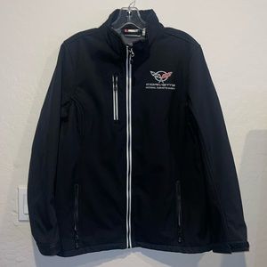 CORVETTE CLIQUE C8 CORVETTE LADIES TELEMARK BLACK JACKET SZ LARGE OFFICIAL GEAR